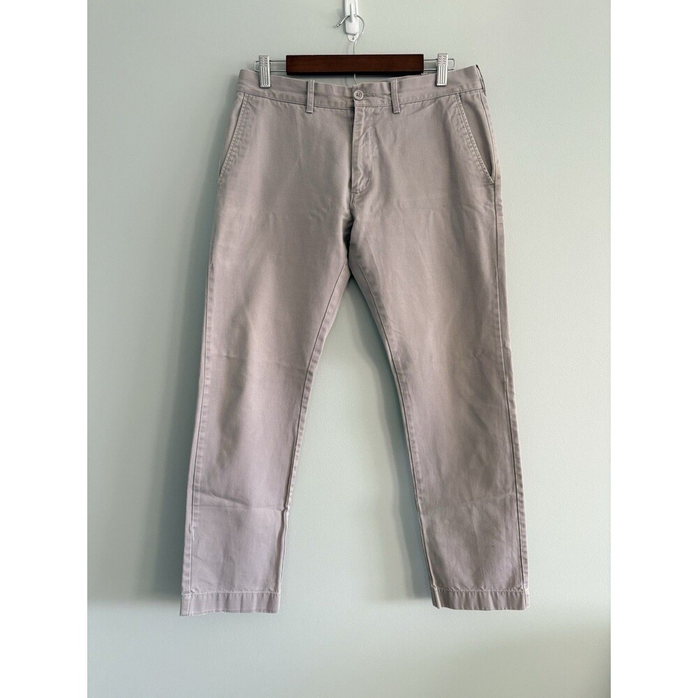 J. Crew The Driggs Pants Mens 31x30 Gray Chino Slash Pockets Casual Preppy